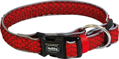 Produktbild von Nobby Halsband Mesh Air rot, Größe: M-L / Breite: 32 mm