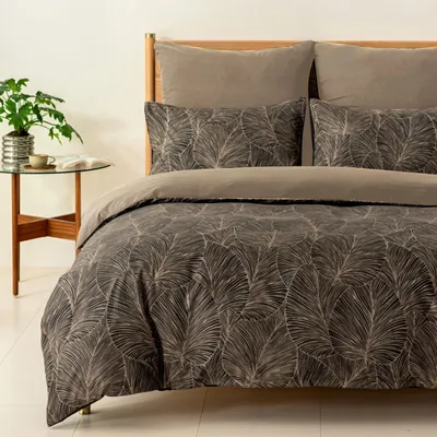 Obrázok produktu pre Luxusná súprava posteľnej bielizne pre dvojlôžko s rozmermi 260 x 240 cm, s motívom vetvičiek a listov