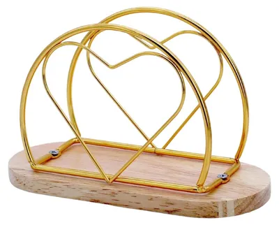 Produktbild von Serviettenhalter aus Metall und Holz für die Küche