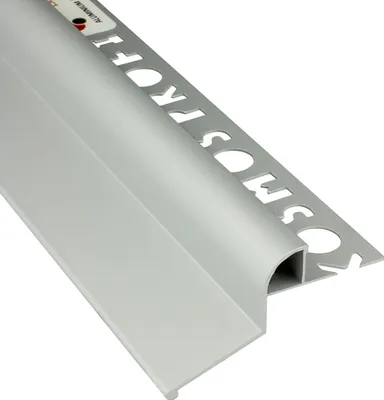 Produktbild von Alu Balkon Terrasse abtropf Profil Fliesenschiene Profil Schiene silber L300cm V-Profil 10mm