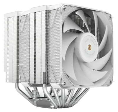 Image de Mars Gaming MCPU-XU6 Dual Tower CPU Cooler TDP 350W 2x FDB Fans 6 Heatpipes HCT White