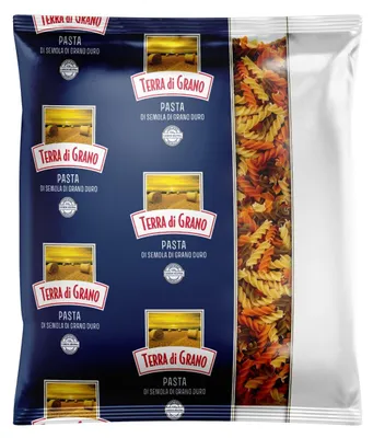 Immagine prodotto di Terra Di Grano Fusilli Tricolore 5000g – Pasta a spirale colorata di semola di grano duro