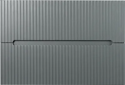 Produktbild von Grauer geriffelter Badezimmer-Wandschrank - 80 cm - PAVANI