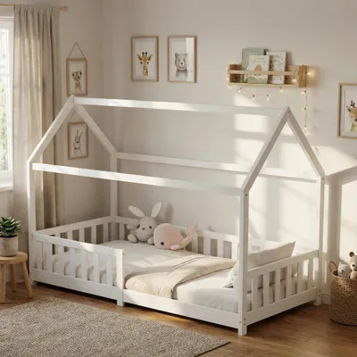 Productafbeelding van Babybed met valbeveiliging en lattenbodem