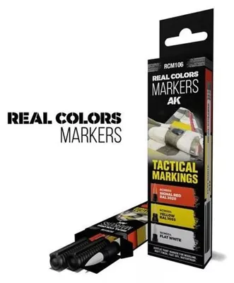Produktbild von AK Interactive AKRCM106 - Tactical Markings - Set 3 Real Color Markers - Neu