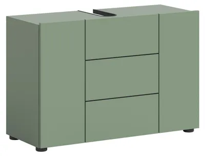 Produktbild von Vira Waschbeckenunterschrank 3 Türen staubgrün.