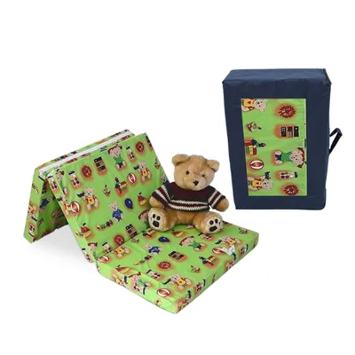 Produktbild von Best For Kids | Reisebett Matratze | Faltbare Matratze (120x60x6 cm) | Weicher PolyurethanSchaum | Spielmatratze Kinderzimmer | 103% Baumwollbezug |Bodenmatratze mit Tragetasche