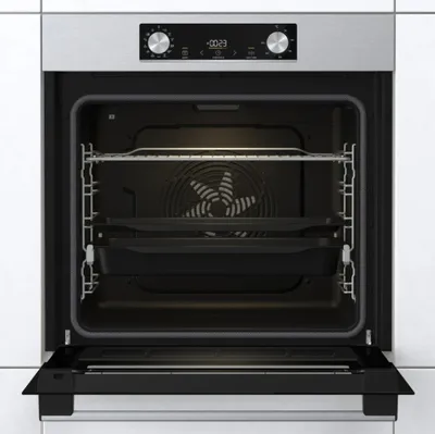 Gorenje BPS6737E14X Einbau-Backofen Multifunktion, 77 Liter,Pyroclean Selbstreinigung, Airfry, Pizza-Funktion, Auftaufuktion, Edelstahl