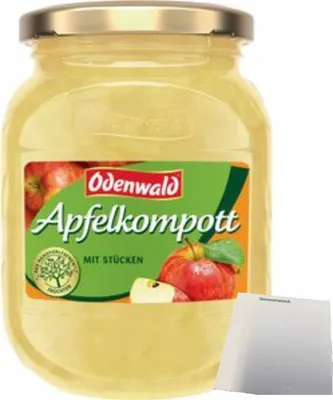 Produktbild von Odenwald Apfelkompott mit Stücken (360g Glas) + usy Block