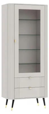 Image de Vitrine à 2 tiroirs, cachemire, 78,4 x 40 x 192,4 cm