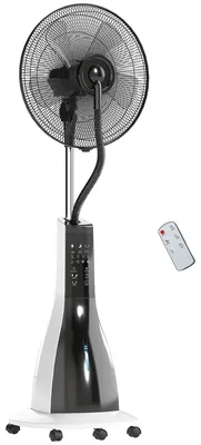Produktbild von Ventilator mit Sprš¹hnebel-Funktion. 75 Grad drehbar. 3 Geschwindigkeiten. 3 Modi. 3-Liter-Wassertank. Schwarz+Wei?