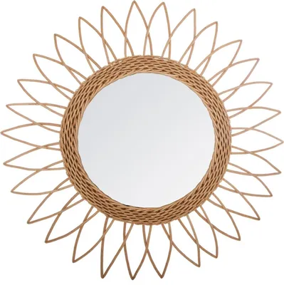Produktbild von Spiegel "Rosace" - Rattan D 50 cm - Atmosphera créateur d'intérieur
