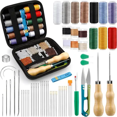 Produktbild von 59-teiliges Set für Lederreparaturen und -handwerk