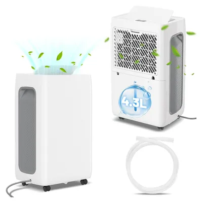 Obrázek produktu pro Odvlhčovač vzduchu Aopunly 26L/den až 30㎡, odvlhčovač včetně 4,5L nádrže na vodu, automatické vyprazdňování, 24H časovač, ochrana proti přetečení, 43dB, odvlhčovač vzduchu