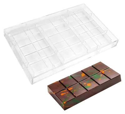 Produktbild von Polycarbonat Schokoladenform mit 3 Vertiefungen - Wiederverwendbar und Spülmaschinenfest