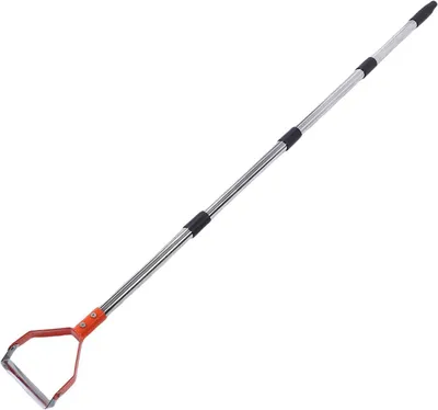 Image de Pelle de jardin à manche long - Pelle de jardin - Pour enlever les mauvaises herbes - Hauteur réglable - 161 cm - Noire