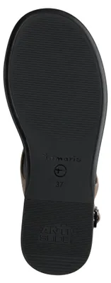 Produktbild von Tamaris Damen Sandale Zehentrenner Sandale aus Leder 1-28142-46, Größe:41 EU, Farbe:Beige
