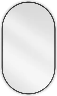 Obrázok produktu pre Mexen Loft oválne kúpeľňové zrkadlo 85 x 50 cm, čierny rám - 9851-085-050-000-70