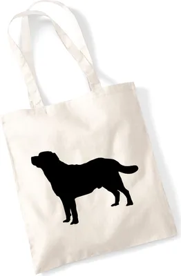 Produktbild von Huuraa Jutebeutel Labrador Retriever Silhouette 10 Liter Natural Baumwolle Tasche Geschenkidee