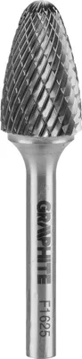 Obrázok produktu pre GRAPHITE HM frézy na kov, oblé, zaoblené, typ F, stopka 6 x 45 mm, na brúsku, na hliník, plasty