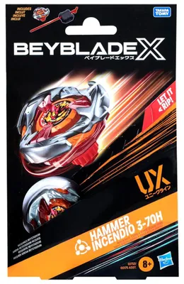 Obrázok produktu pre Beyblade X Hammer Incendio 3-70H UX štartovací set, 8 rok / roky