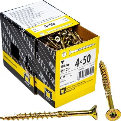 Obrázok produktu pre Tesárske skrutky TX 4x50 do dreva a OSB 200 ks