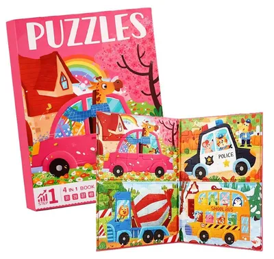 Produktbild von Magnetisches Puzzle - Fahrzeuge - Großes Buch - Level 1 - Reisespielzeug ab 3 Jahren
