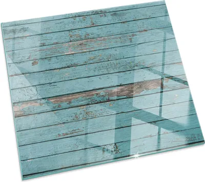 Produktbild von Rustikale Holzbretter – Glasbodenplatte für – Kaminofen – Kaminplatte Glas – Schutzglas – Funkenschutzplatte –Glasbodenplatte Feuerfeste – Hitzeschutzplatte – Bodenschutz aus Glas – 60x60 cm