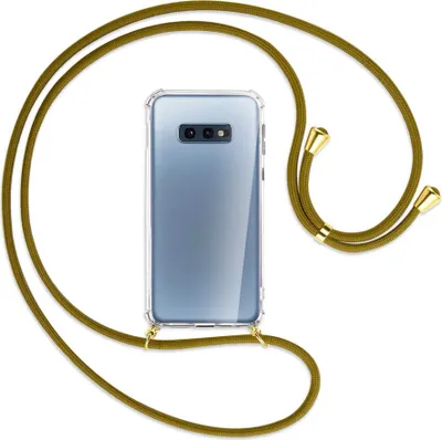 Produktbild von Handykette Backcover-Schutzhülle mit Band (Metall goldfarben) für Samsung Galaxy S10e - khaki