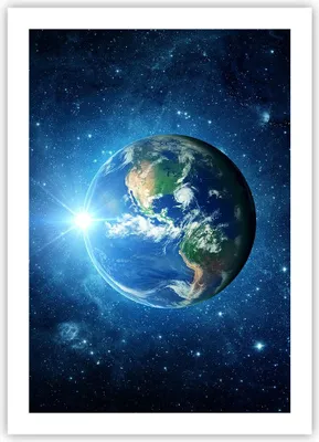 Produktbild von Poster - Poster ohne Rahmen - Erde Universum Sterne Galaxie - 50x70 cm - Wand Bild - Wanddeko - Wandbilder - Kunstposter - Wandposter - Bilder - Kunstdruck - Wandbild - P2XPA50x70-2943