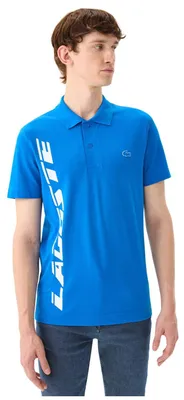 Produktbild von Herren-Poloshirt Lacoste mit seitlichem Aufdruck, blau S