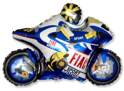 Produktbild von Motor-Folienballon - Blau, 74cm, Grabo