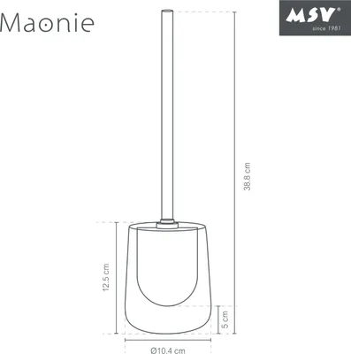 Produktbild von MSV Toilettenburste im Halter/Toilettenburste Malmo - Keramik - dunkelgrun
