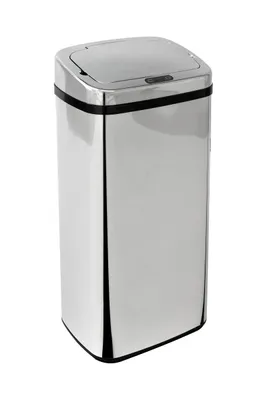 Obrázek produktu pro iQtech Clasik Quadrat 40 l, bezdotykový odpadkový koš hranatý, stříbrný