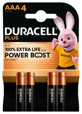 Produktbild von Duracell - Batterie Duracell plus AAA 4st | Blasen Sie ein 4 -Stück | 10 Stück