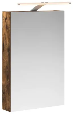 Imagen del producto de vidaXL Armario espejo para baño, roble ahumado, 40 x 10,5 x 60,5 cm