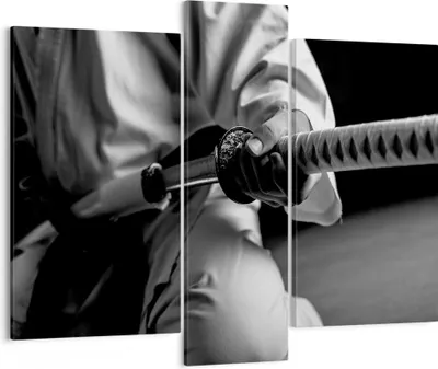 Produktbild von Bild auf Leinwand - Leinwandbild - Samurai-Schwert - 95x80cm - Wand Bild - Wanddeko - Wandbilder - Leinwanddruck - Bilder - Kunstdruck - Wanddekoration - Leinwand bilder - Wandkunst - CB95x80-3746