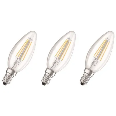 Immagine prodotto di OSRAM LED Candela a filamento E14 4W 470lm 2.700K chiaro 3pcs