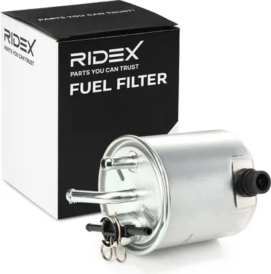 Produktbild von Kraftstofffilter RIDEX 9F0237 für NISSAN X-TRAIL (T30) Leitungsfilter