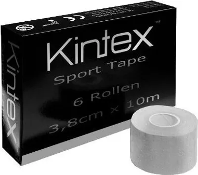 Produktbild von Kintex 6 Rollen Sport Tape 3,8cm x 10m, starrer Tapeverband Weiß