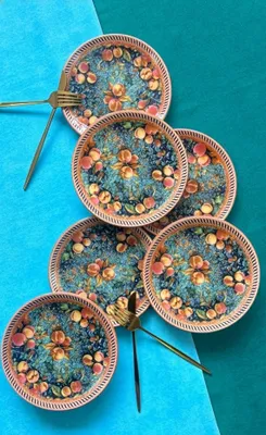 Produktbild von Hermia Concept, Elégante Dessertteller Set (6 Stück) aus 100% Keramik, 20 cm