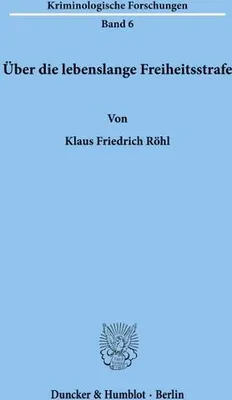 Zdjęcie produktu dla Über die lebenslange Freiheitsstrafe.