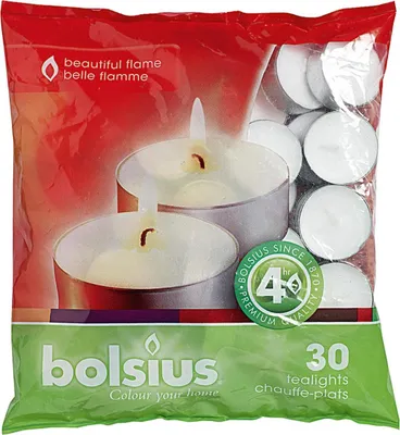Produktbild von bolsius 30 Teelichte im Beutel