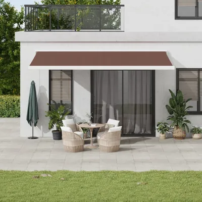 Obrázek produktu pro Maison Exclusive – manuální markýza, hnědá, 500 × 300 cm