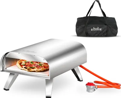 Produktbild von BIGHORN Gasgrill Gas pizza ofen mit 12inch Pizza Stein, Inkl. Schlauchregler und Abdeckung