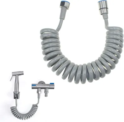 Productafbeelding van Telescopische doucheslang bidet - Flexibele veerslang voor sproeier - Pistool Badkamer - Lente - 2 m