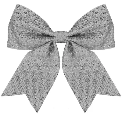Productafbeelding van Kersthanger | Kerstversiering | Kerstdecoratie Voor Binnen |  Kerststrik | Zilver | 20 cm | 1 Stuk