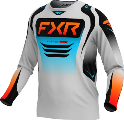 Image de Maillot de motocross FXR Clutch Pro 2025, orange/bleu/noir, taille XL
