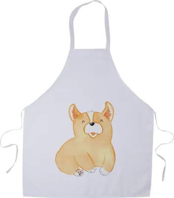 Produktbild von Mr. & Mrs. Panda Schürze Corgie - Weiß - Geschenk, Sprüche, Lebensfreude, Hund, Küchenzubehör, Motivation, Backschürze, Süß, Grillschürze, Bellen, Kochschürze