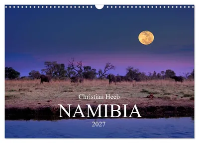 Produktbild von Kalender 2027 · US-Version · NAMIBIAChristian Heeb (Wandkalender 2027, 17" × 12" Querformat), CALVENDO12-monatiger Wandkalender